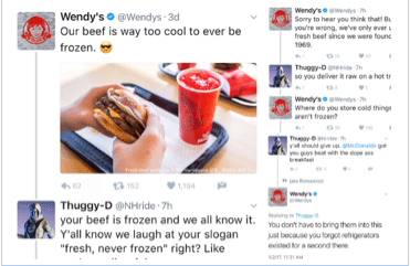 social responding wendy twitter negative wendys way company sassy initial constantly tweeting users since tweet been