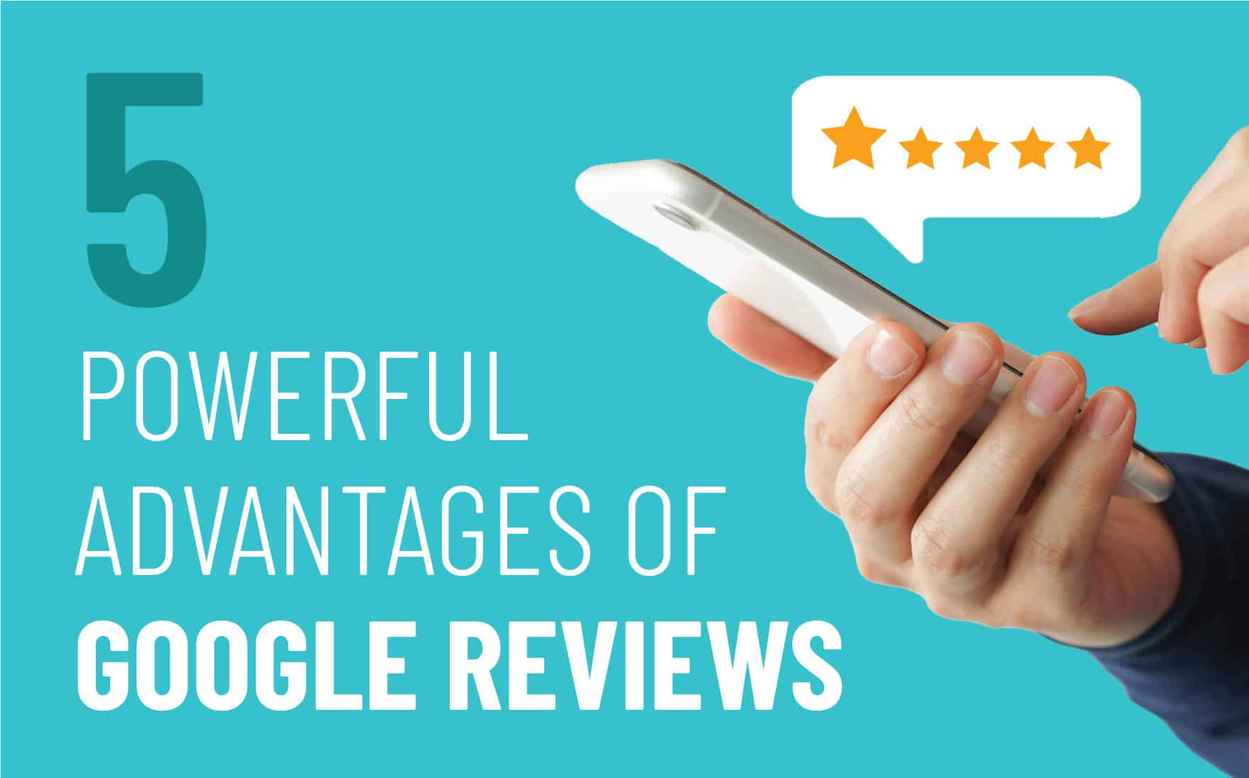 Graphic of man giving Google Review